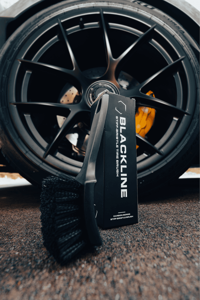 Stiff Bristle Tire Brush for Tires & Rubber Mats - by Blackline Car Care by Blackline Car Care