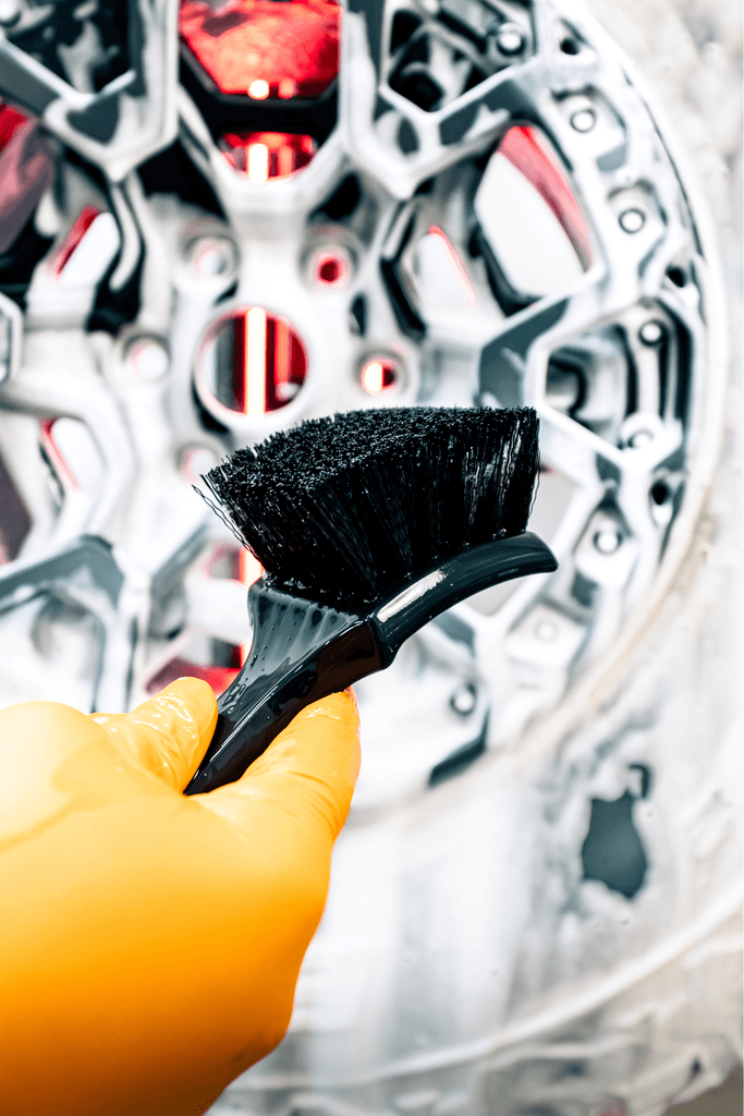 Stiff Bristle Tire Brush for Tires & Rubber Mats - by Blackline Car Care by Blackline Car Care