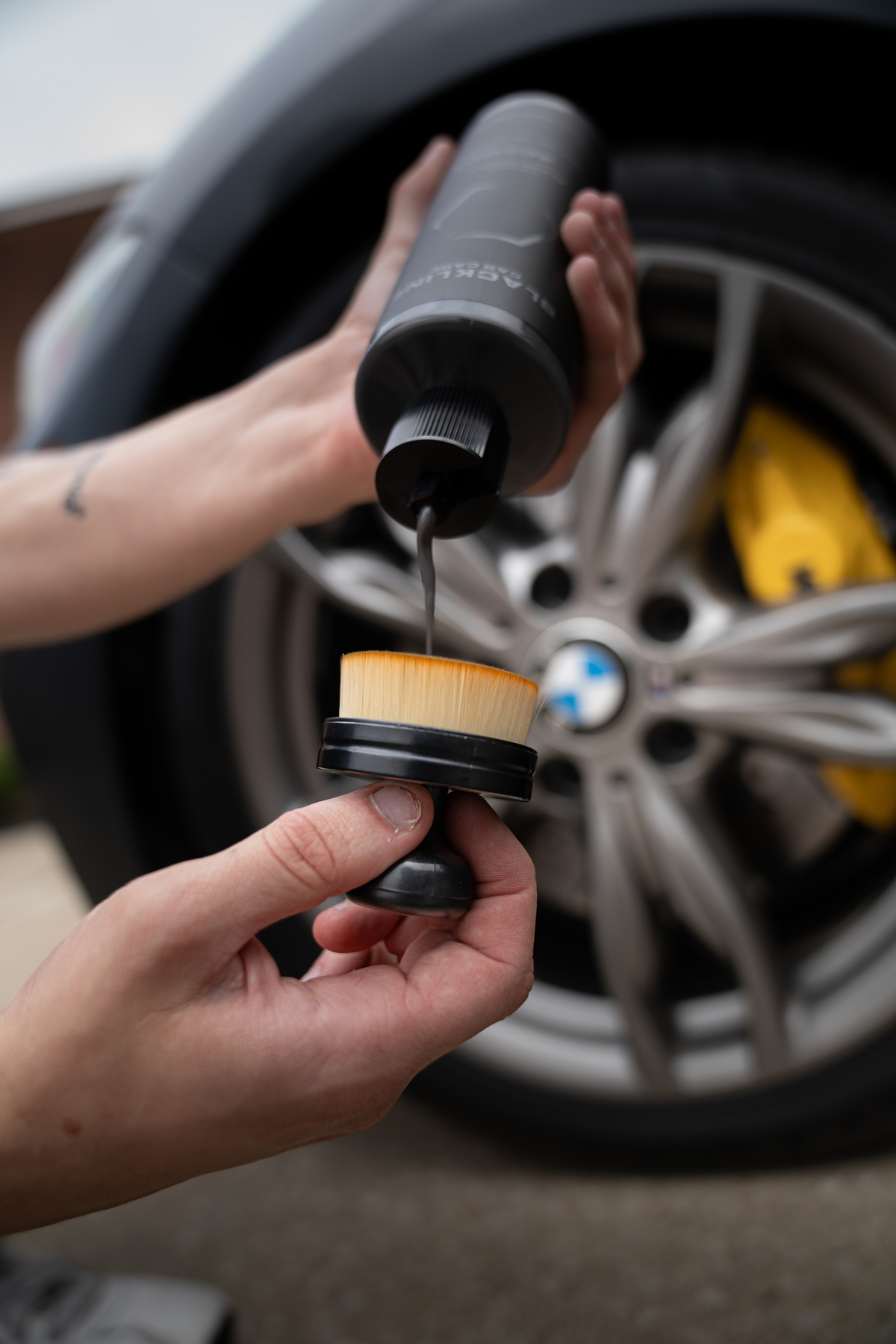 Tire Shine Applicator Brush for Even Dressing - by Blackline Car Care