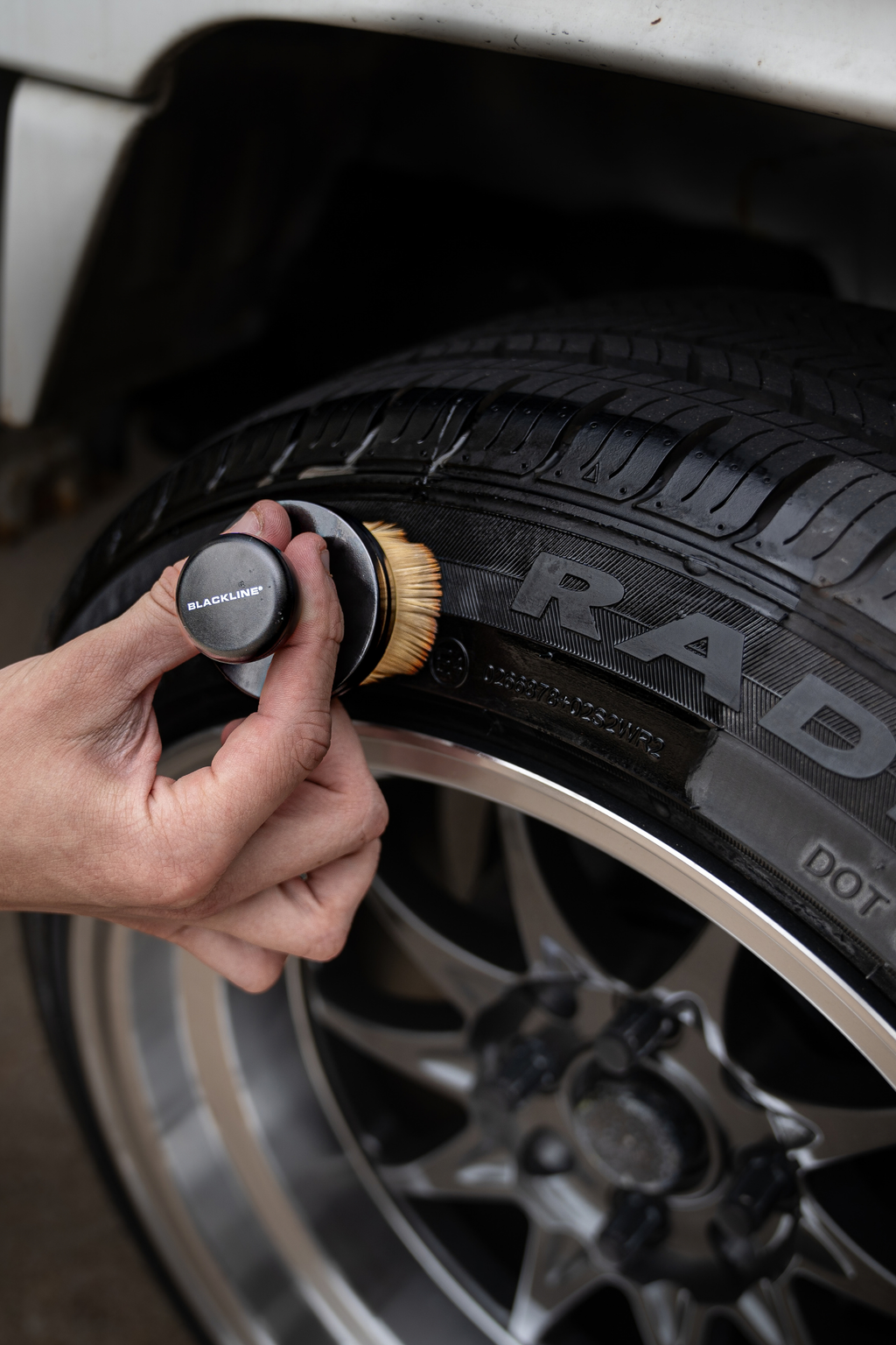Tire Shine Applicator Brush for Even Dressing - by Blackline Car Care