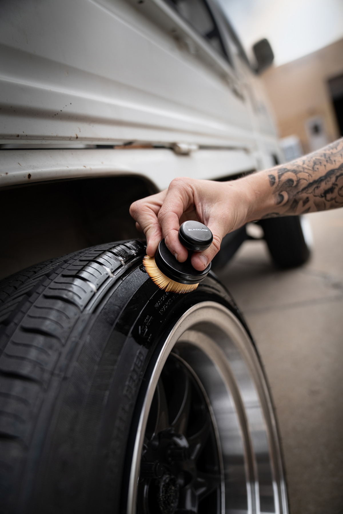 Tire Shine Applicator Brush for Even Dressing - by Blackline Car Care