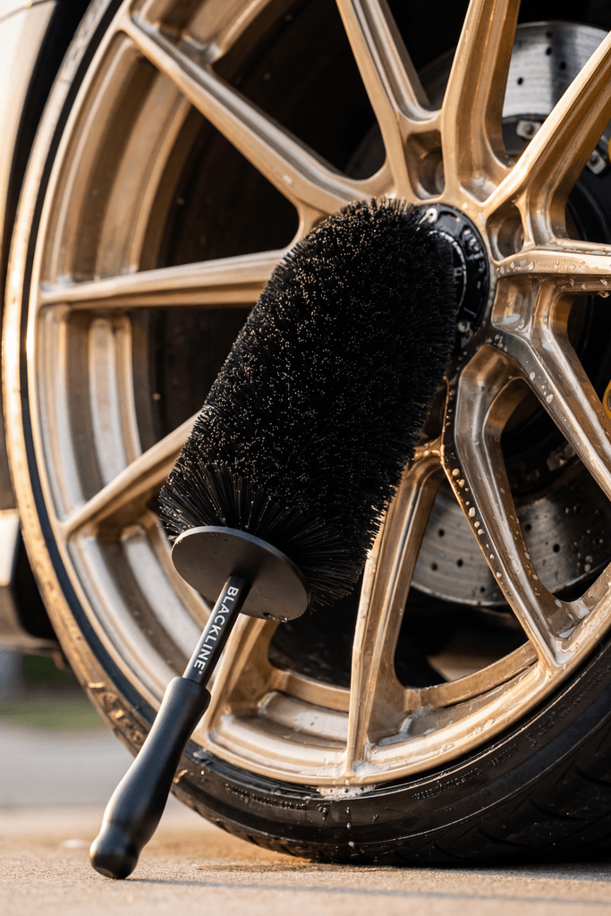 Wheel Barrel Brush, Deep-Reach Wheel Cleaning - by Blackline Car Care by Blackline Car Care