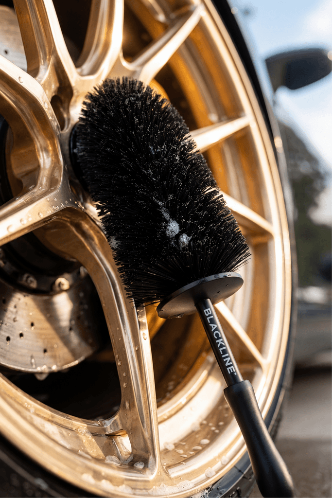 Wheel Barrel Brush, Deep-Reach Wheel Cleaning - by Blackline Car Care by Blackline Car Care