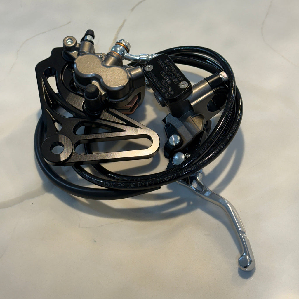 Mechanical component on a white surface