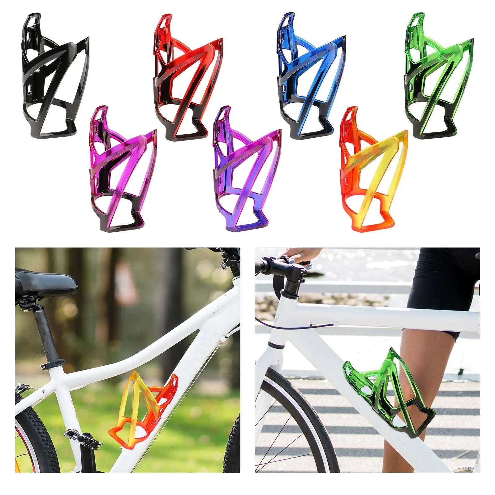 PC Bottle Cage – standard two-bolt mount, 7 colors
