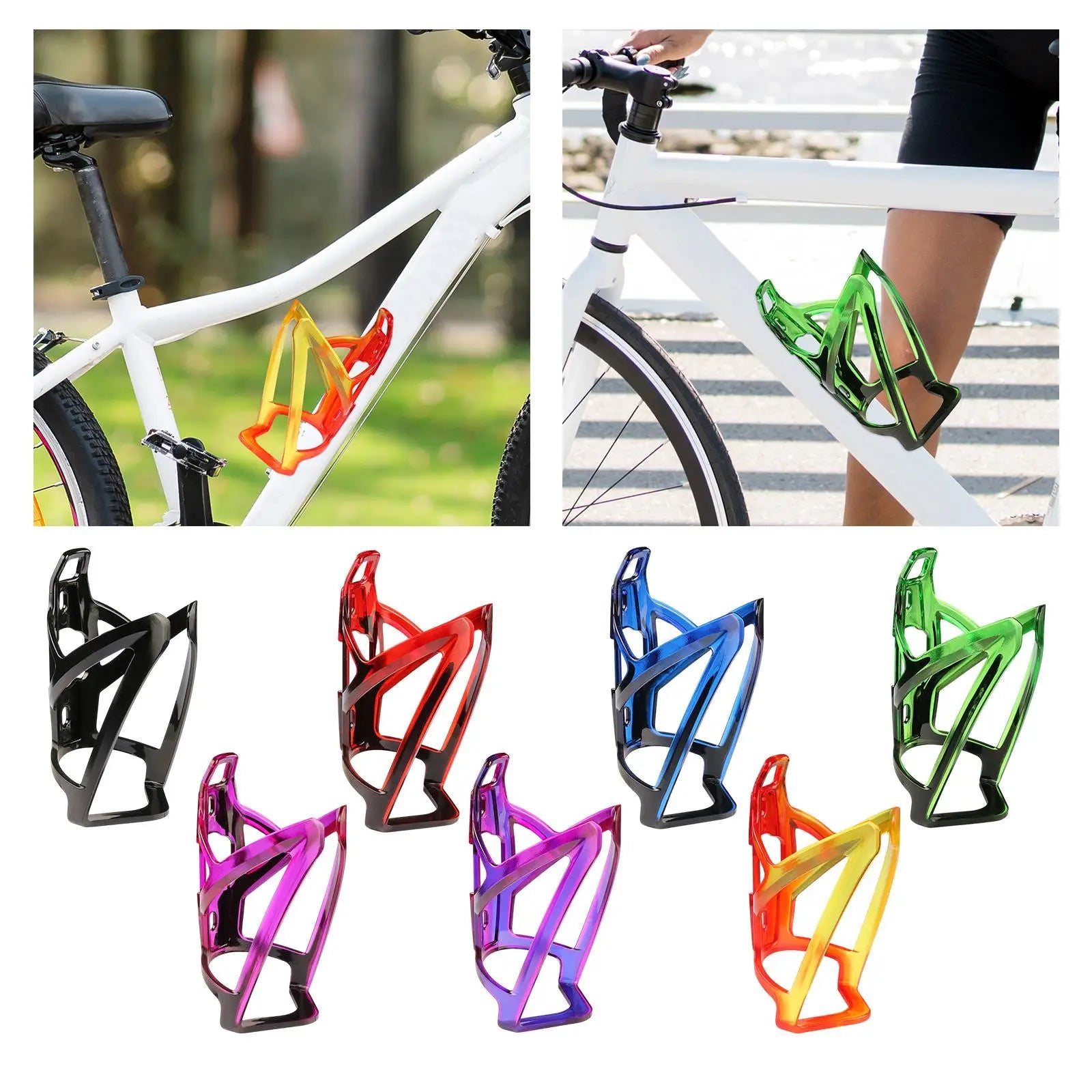 PC Bottle Cage – standard two-bolt mount, 7 colors