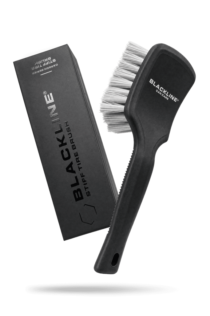 Stiff Bristle Tire Brush for Tires & Rubber Mats - by Blackline Car Care by Blackline Car Care