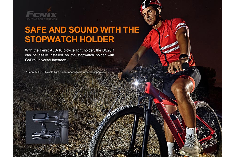 Éclairage de vélo à LED Fenix BC26R – 1600 lumens, indice de protection IP68