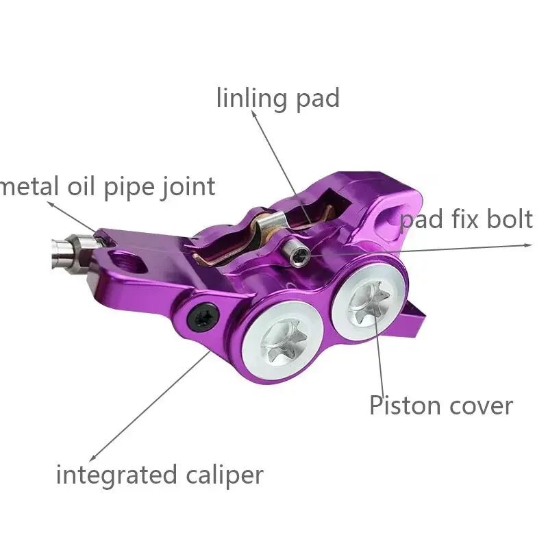 Hydraulic Disc Brake Set – 4 - piston, mineral oil, MTB and e - bike - Spectral Designs