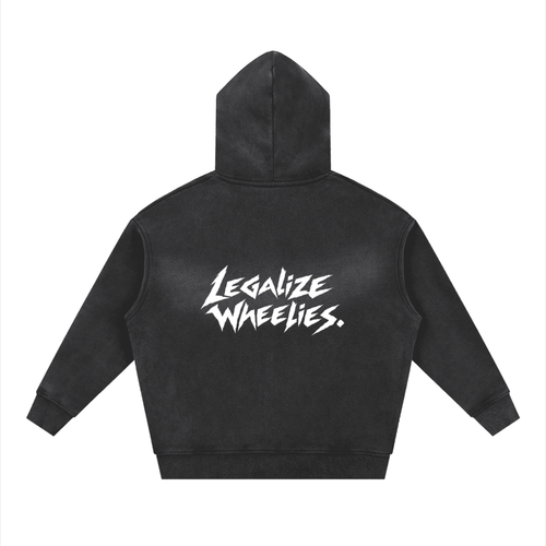 LEGALIZE WHEELIES FRAGMENTS Hoodie - Two-Way Zip Boxy Fleece by ODMPOD