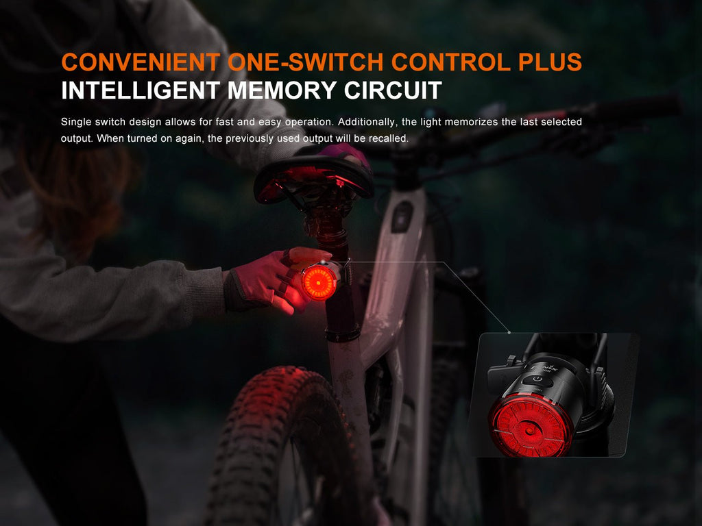 Feu arrière intelligent avec freinage Fenix BC06R – visibilité à 270°, IP66