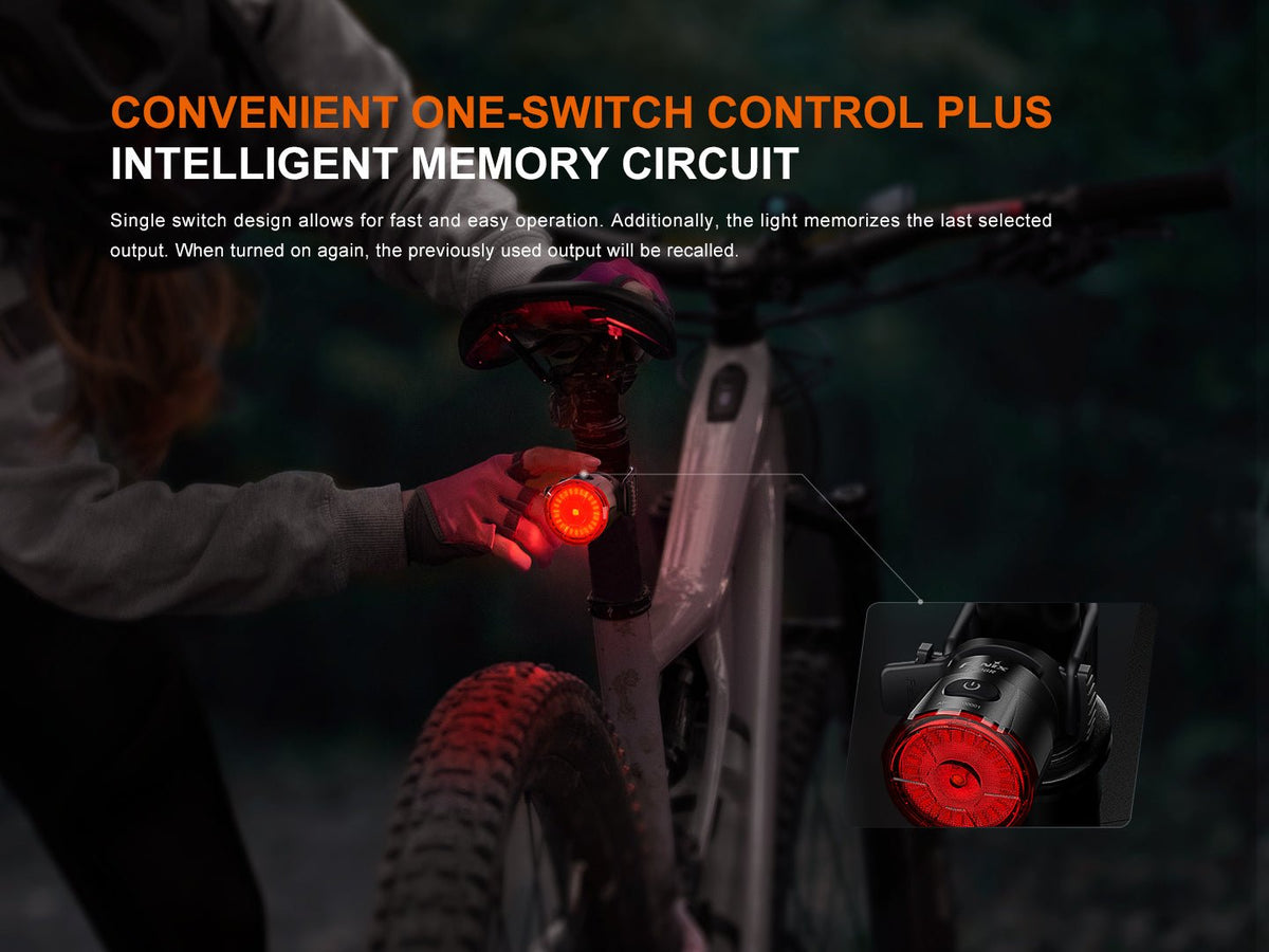 Feu arrière intelligent avec freinage Fenix BC06R – visibilité à 270°, IP66