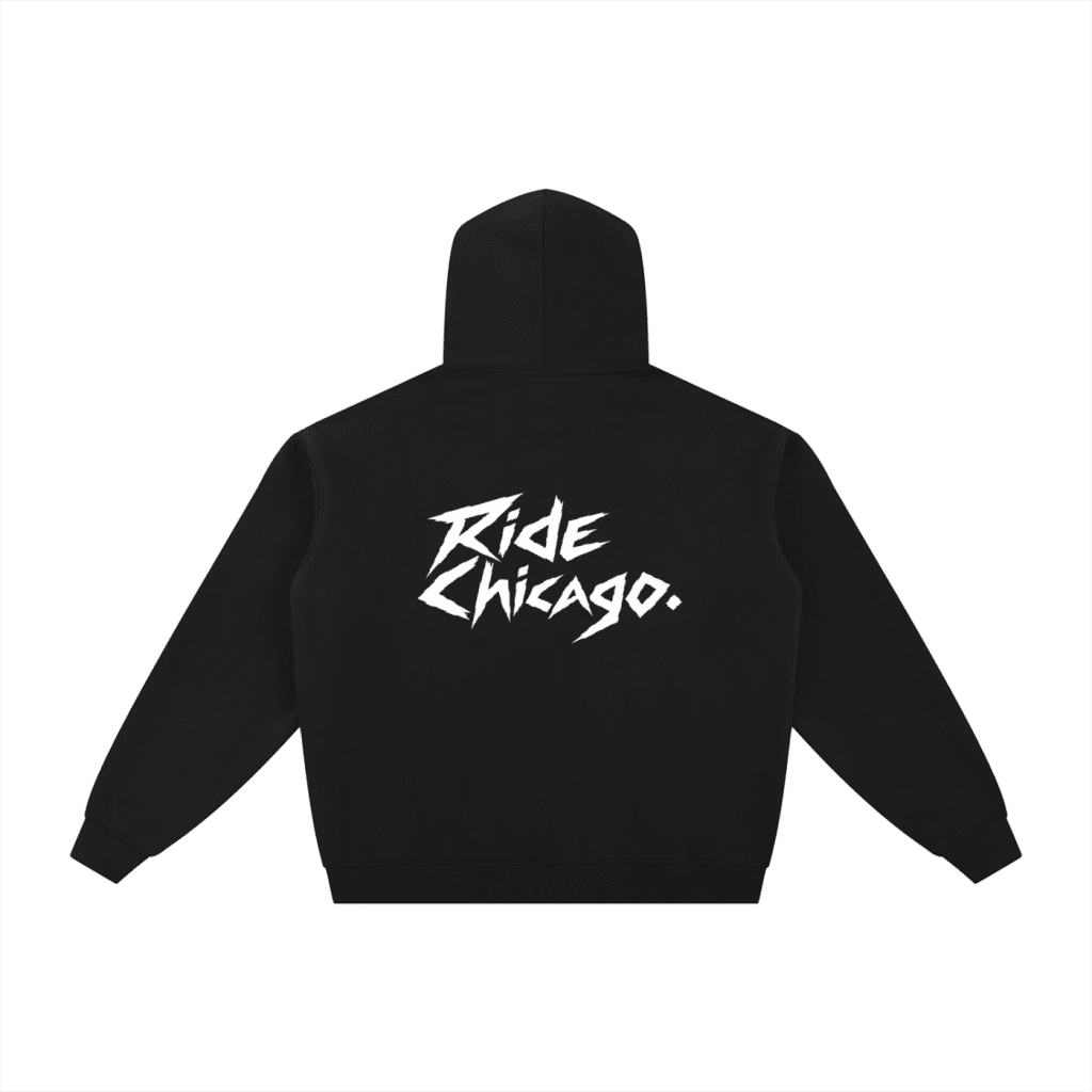 Ride Chicago Essential Fleece Zip-Through Hoodie - Spectral Designs